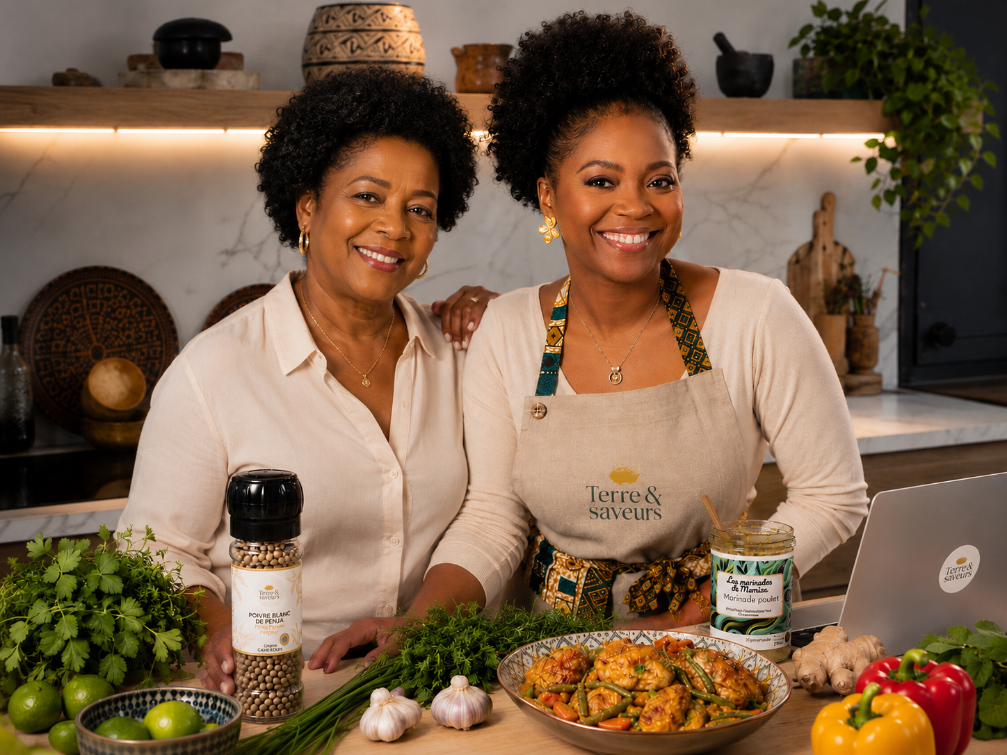 Mamiza et Laurence en cuisine